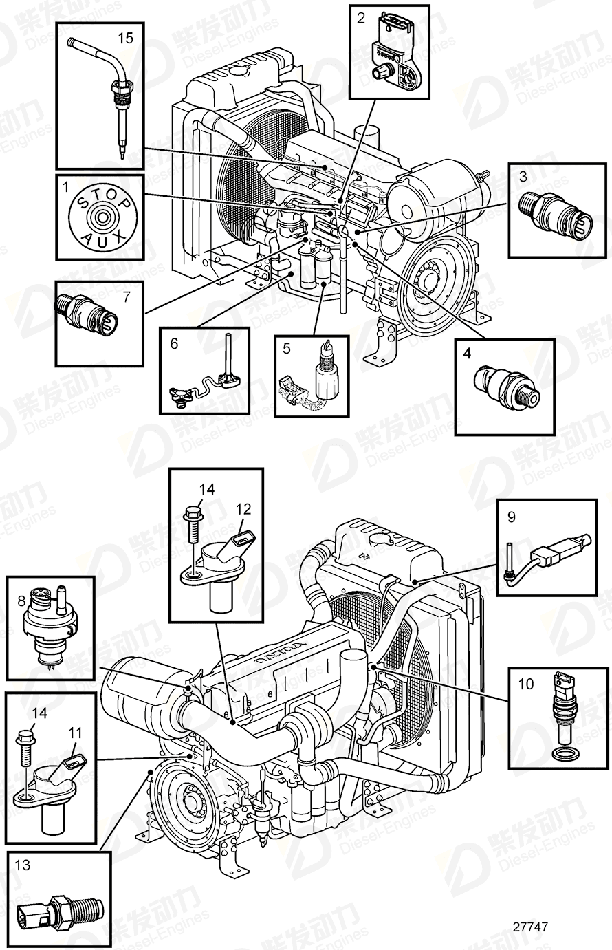 VOLVO Tachometer sensor 862251 Drawing